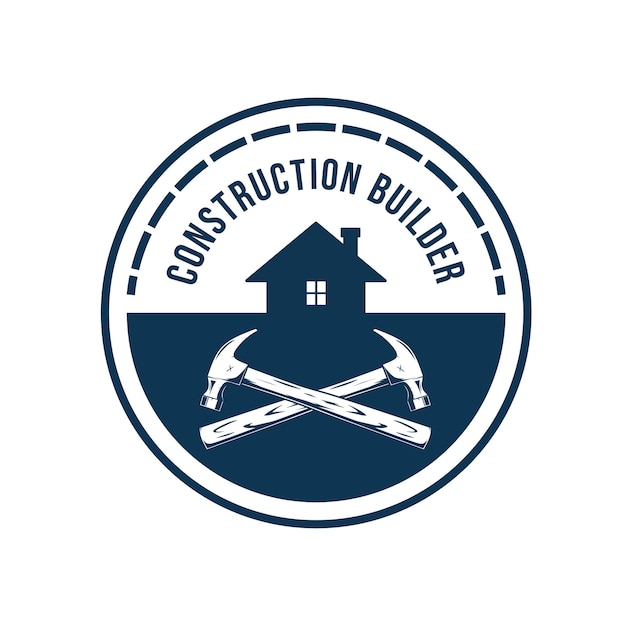 construction builder simple logo design