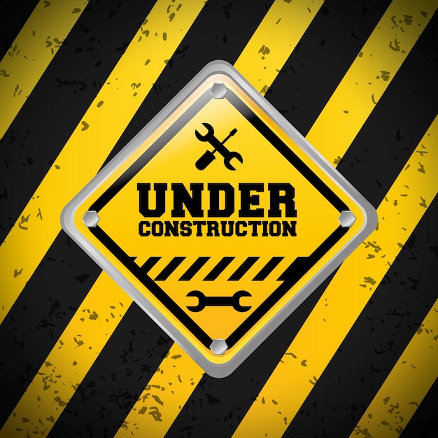 Under construction concept with icon design