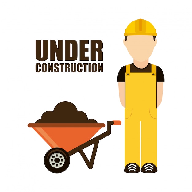 Construction design over white background vector illustration