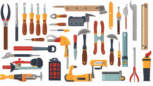 Vector construction and diy tool icon set