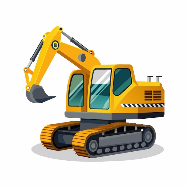 Construction excavators illustration design