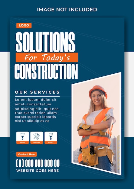 Construction Flyer Template Design for Your Agency