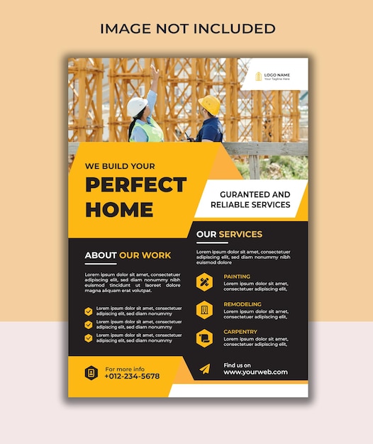 Construction flyer template