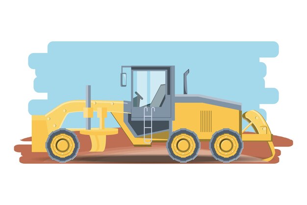 Construction forklift truck icon 