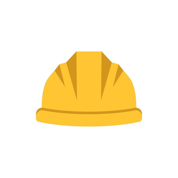 Construction helmet icon in flat style Safety cap vector illustration on isolated background Worker hat sign business concept