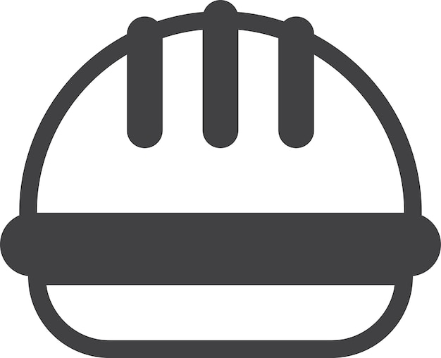 Construction helmet illustration in minimal style