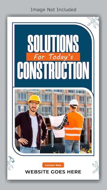 Construction Instagram Story Template Design for Your Agency