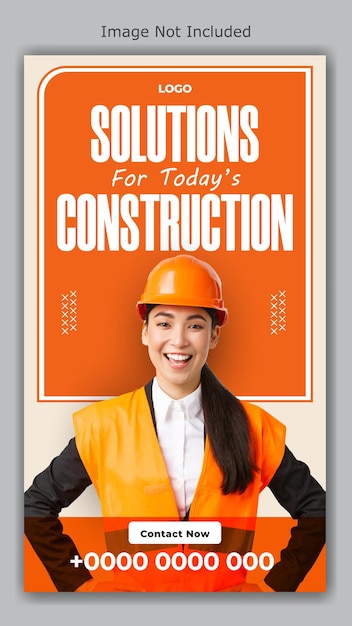 Construction Instagram Story Template Design for Your Agency