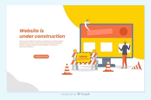 Under construction landing page