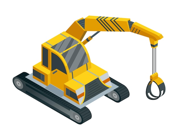 Construction machinery isometric