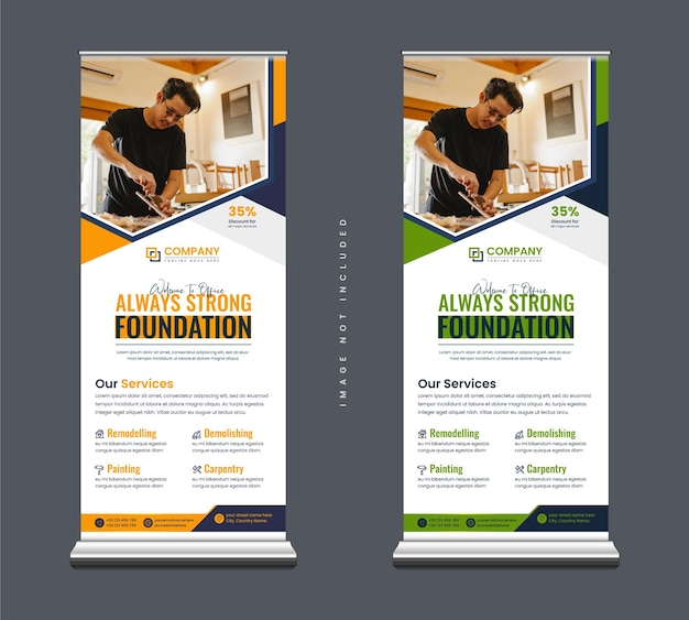 Construction RollUp Banner Template