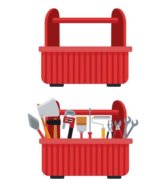 Construction toolbox service Vector Ilustration icon urban