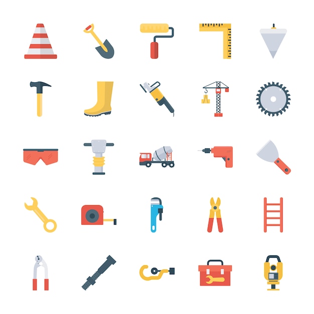 Construction Tools Flat icons