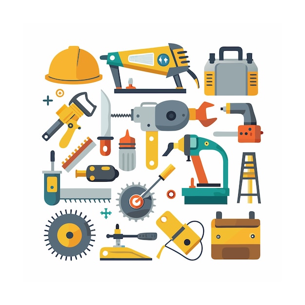 Vector construction and tools icons set