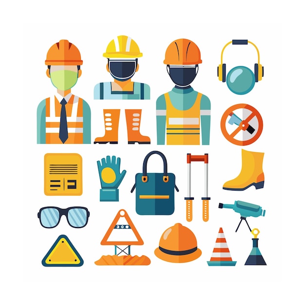 Vector construction and tools icons set