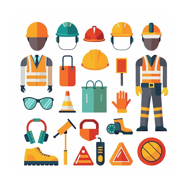 Vector construction and tools icons set