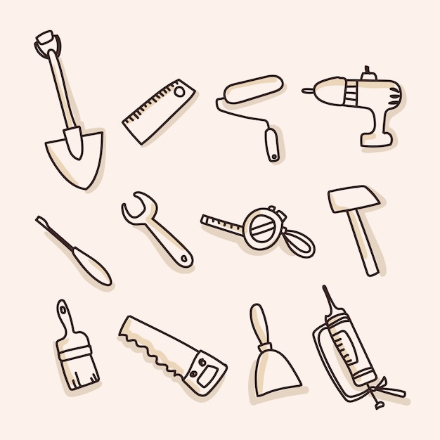 Construction tools icons