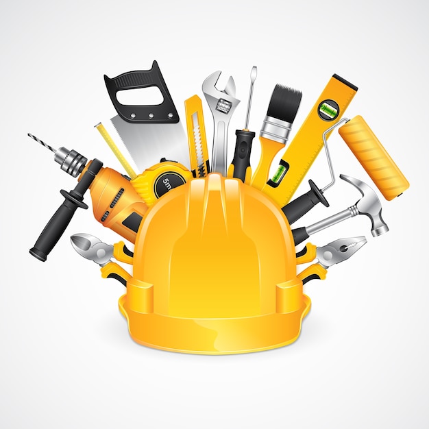 Construction tools supplies for home construction builder