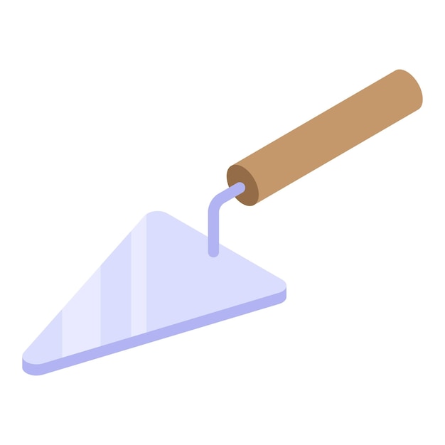 Construction trowel icon Isometric of construction trowel vector icon for web design isolated on white background