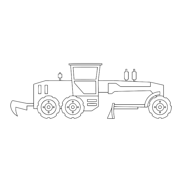 Construction vehicles and heavy machinery coloring pages for kids