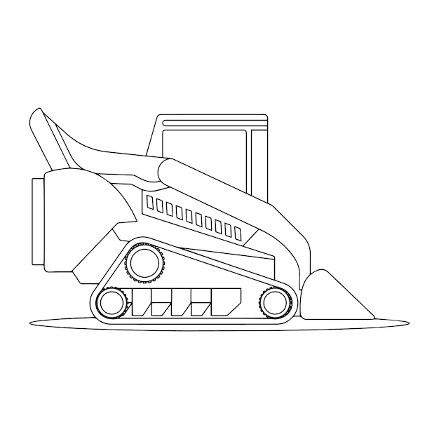 Construction vehicles and heavy machinery coloring pages for kids