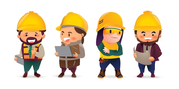 Construction worker banner