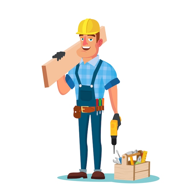 Construction Worker with tools