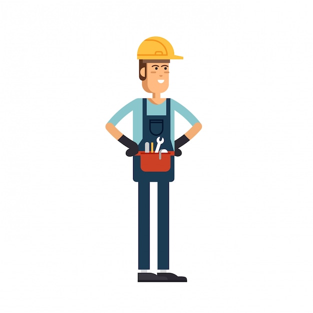 Construction workers   flat characters