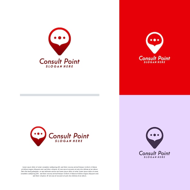 Consult Point logo designs concept vector, Consulting logo template