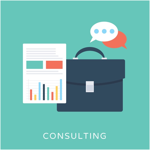 Consulting Flat Vector Icon