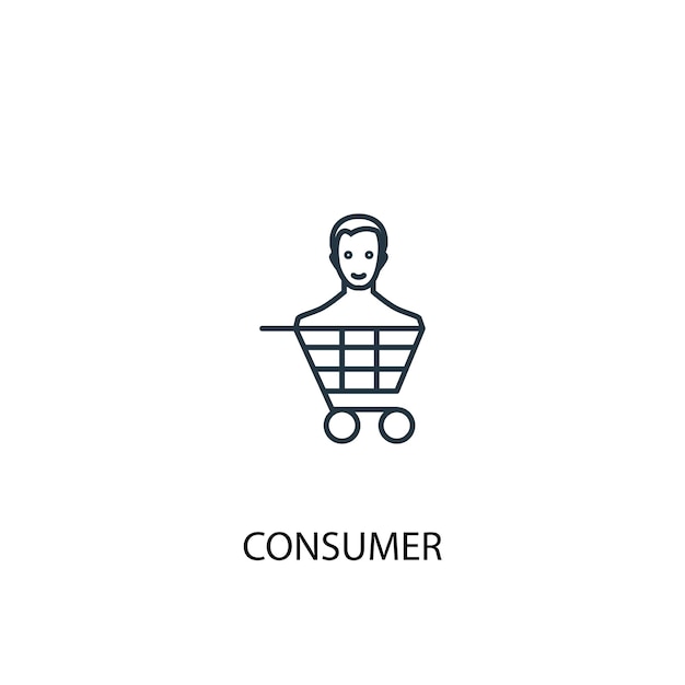 Consumer concept line icon. Simple element illustration. consumer concept outline symbol design. Can be used for web and mobile UI/UX