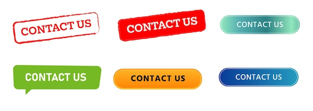 contact us rubber stamp speech bubble and button sign call or message communication