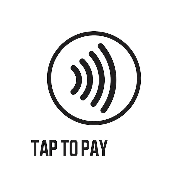 Contactless Nfc Wireless Pay Sign Logo. Credit Card Nfc Payment Vector Concept