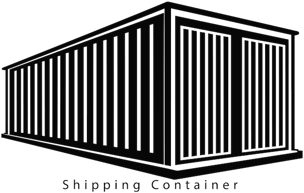 Container iconmodern container or metal box logo design