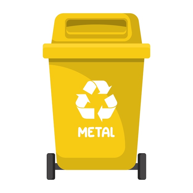 Container for metal waste vector illustration