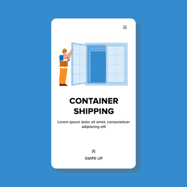 Container shipping vector