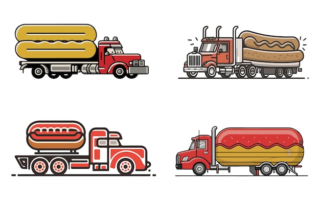 A Container Truck Food Transportation Truck Commercial Truck Transportation Concept