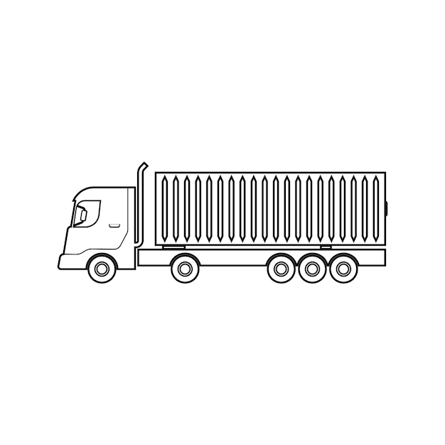 Container truck icon