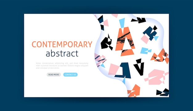 Contemporary Abstract Landing Page