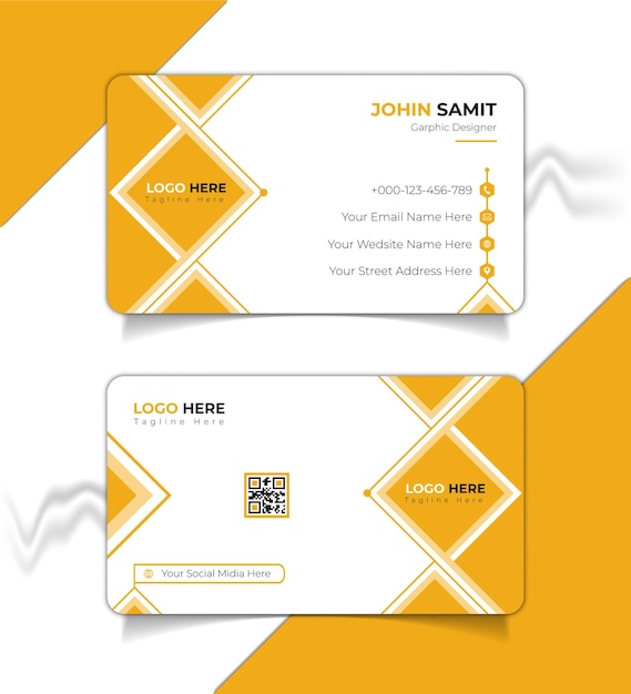 Contemporary business card template with a minimalist design