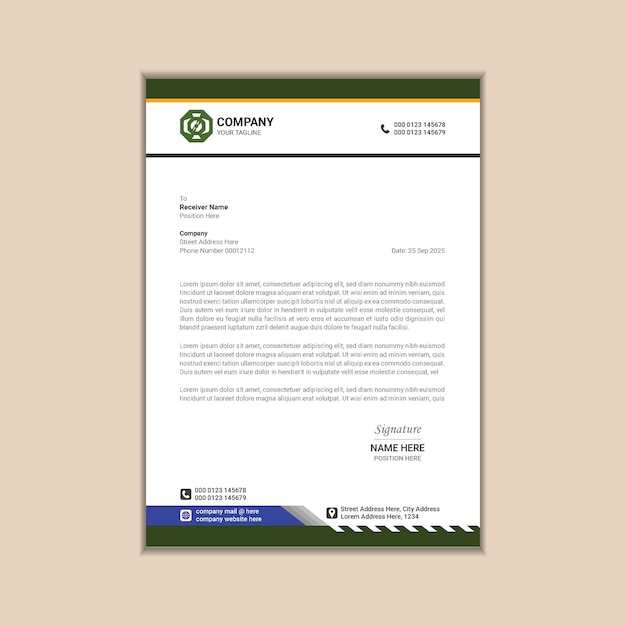 Contemporary Business Letterhead for a Modern Brand