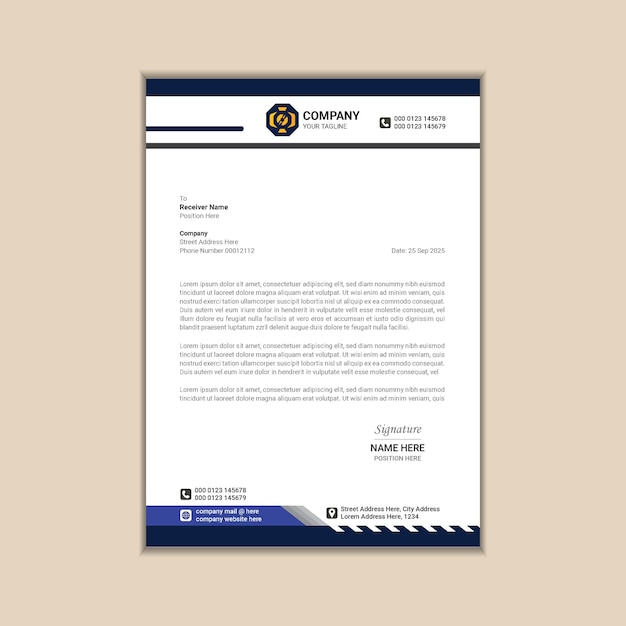 Contemporary Business Letterhead for a Modern Brand