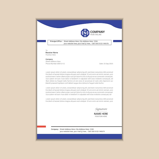 Contemporary Business Letterhead for a Modern Brand