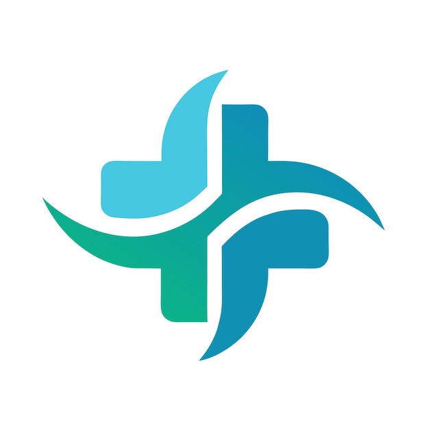 Vector contemporary healthcare logo for medical facilities