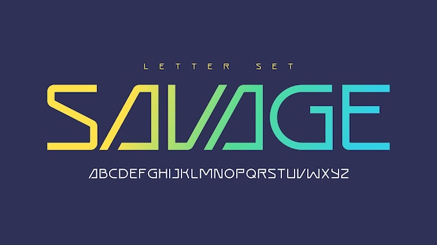 Contemporary uppercase letter set vector alphabet typography