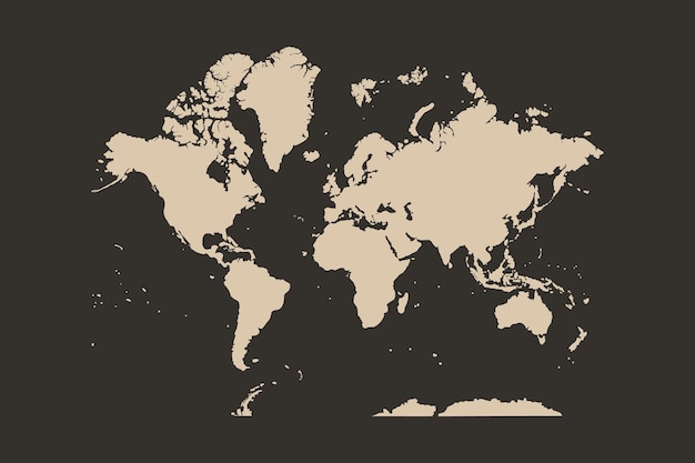 Contemporary world map in old style