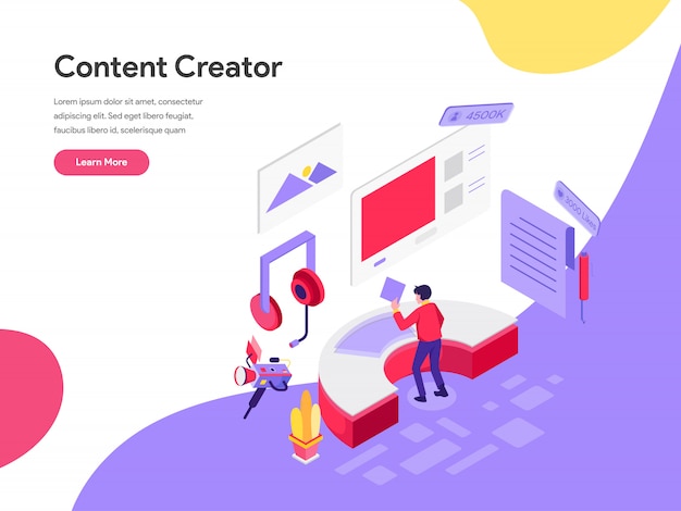 Content Creator Illustration Concept