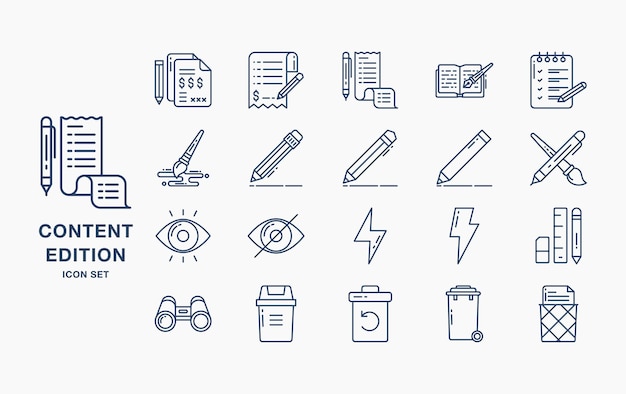 Content and document editor vector icon