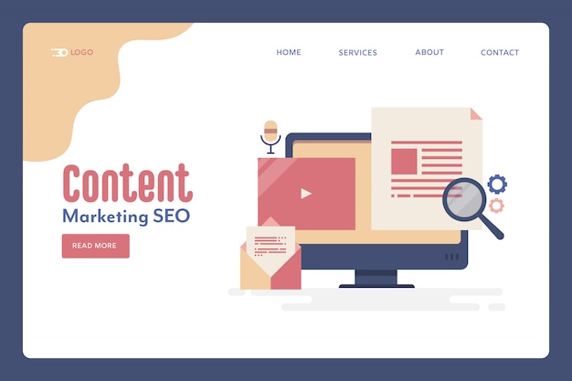 Content marketing landing page