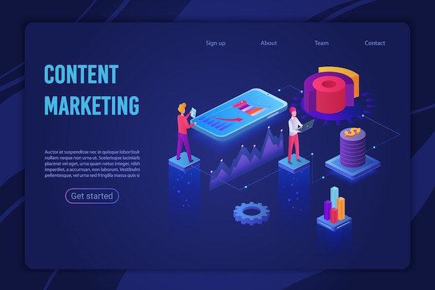 Content marketing strategy ultraviolet light landing page